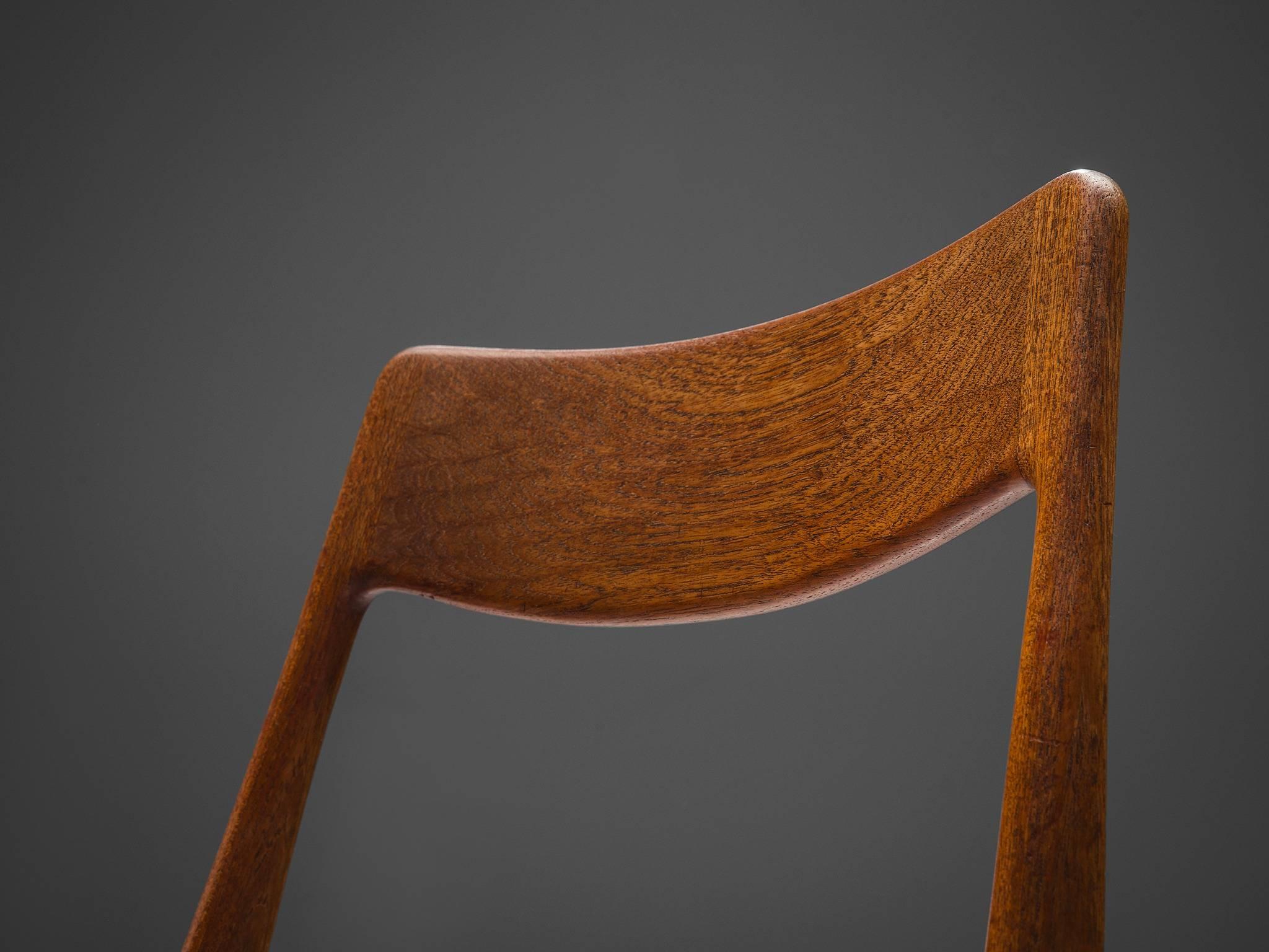 Mid-20th Century Erik Christiansen Set of Six 'Boomerang' Chairs in Teak