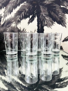 1970s Etched Polka Dot Barware or Juice Glasses, Set of Six