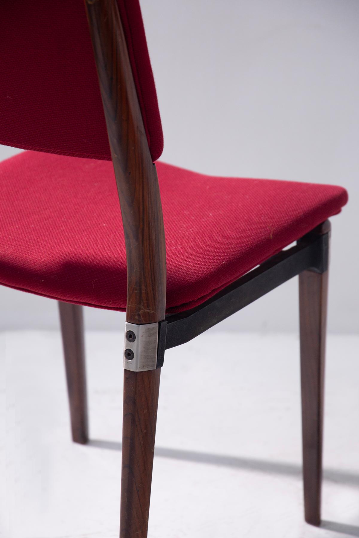 Italian Ensemble de six chaises Eugenio Gerli S82 par Tecno, label en vente