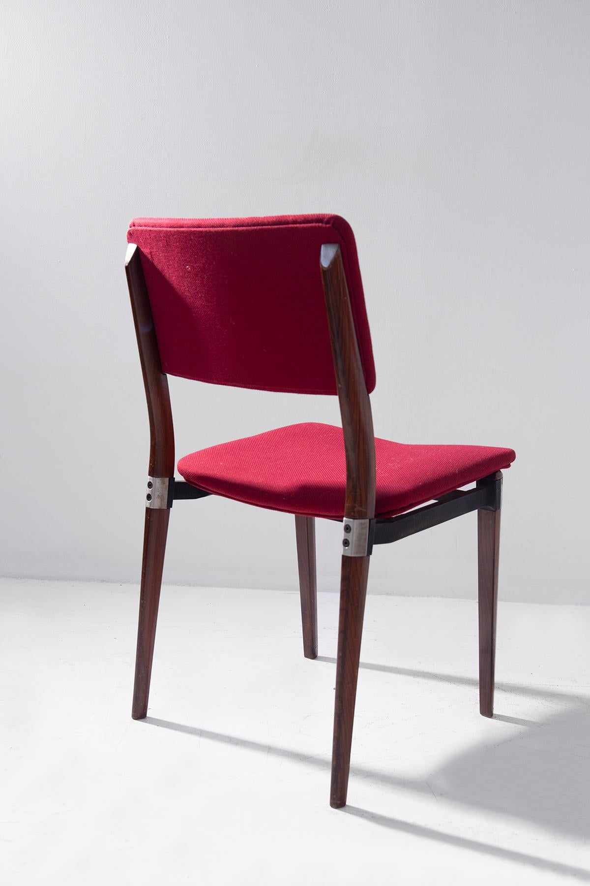 Ensemble de six chaises Eugenio Gerli S82 par Tecno, label Bon état - En vente à Milano, IT