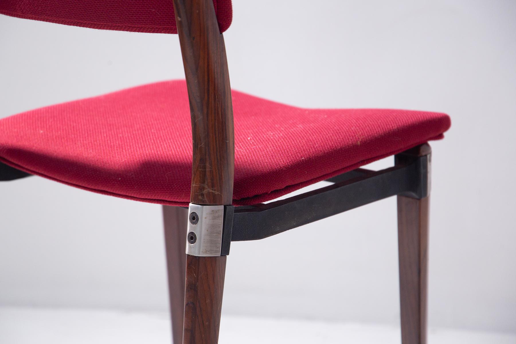 Métal Ensemble de six chaises Eugenio Gerli S82 par Tecno, label en vente