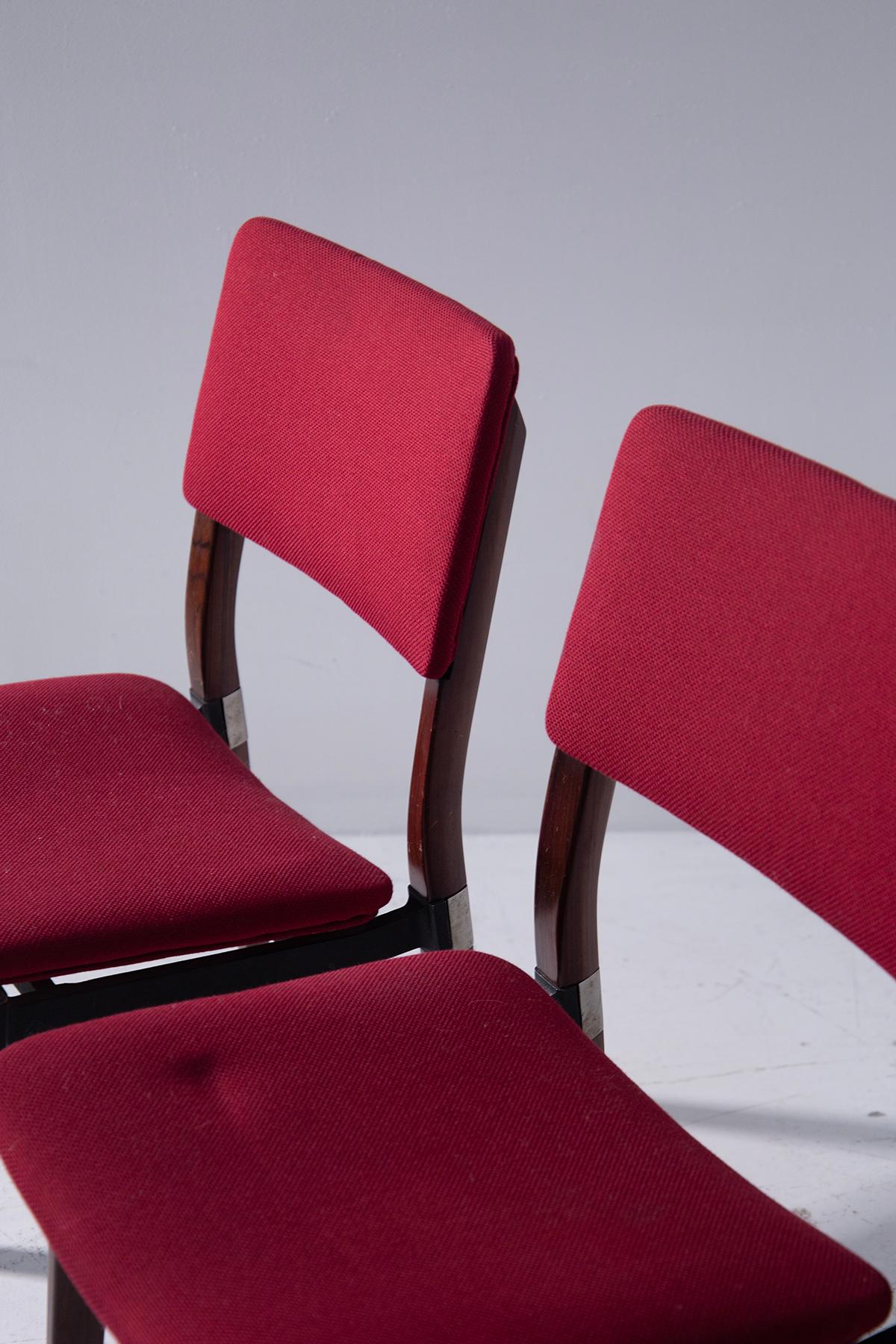 Ensemble de six chaises Eugenio Gerli S82 par Tecno, label en vente 1