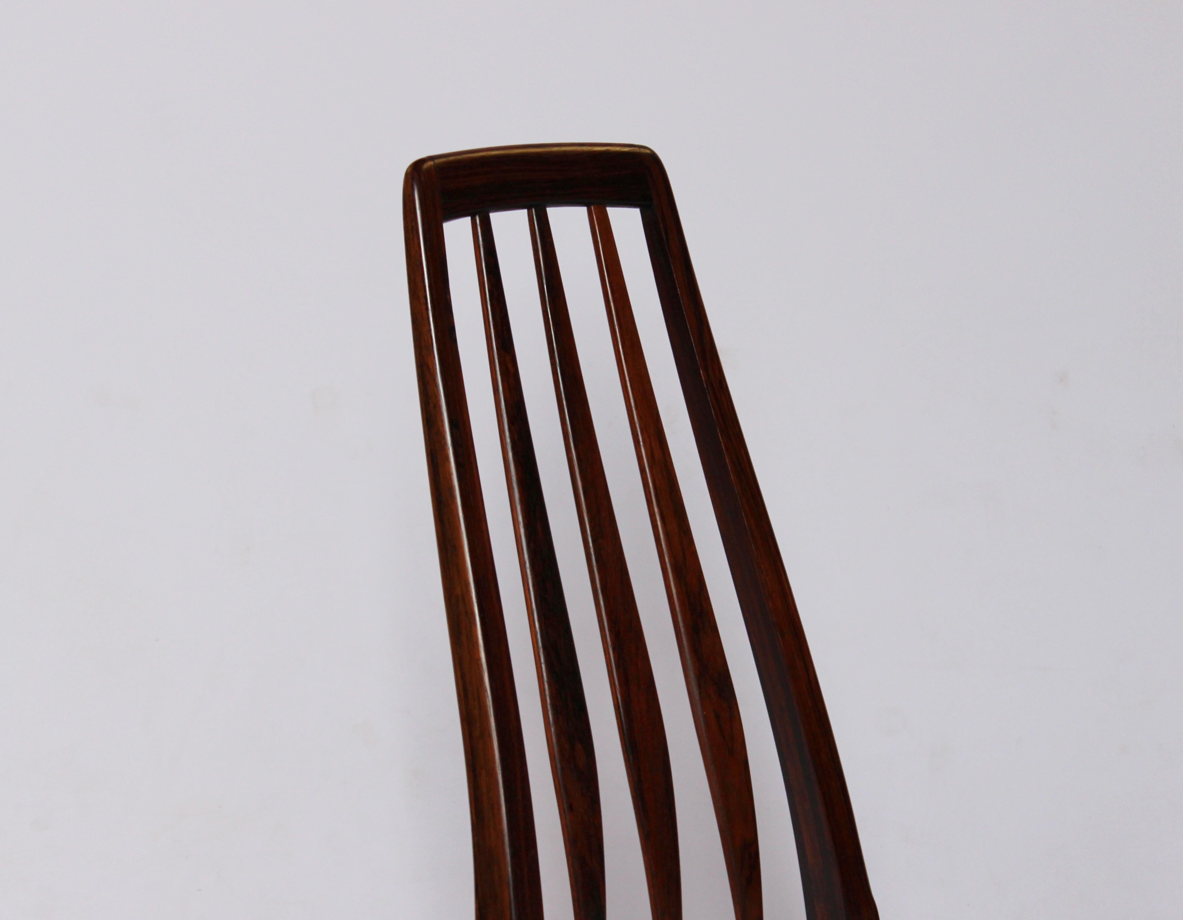 Mid-20th Century Set of Six Eva Dining Chairs in Rosewood Designed by Niels Koefoed, 1960s