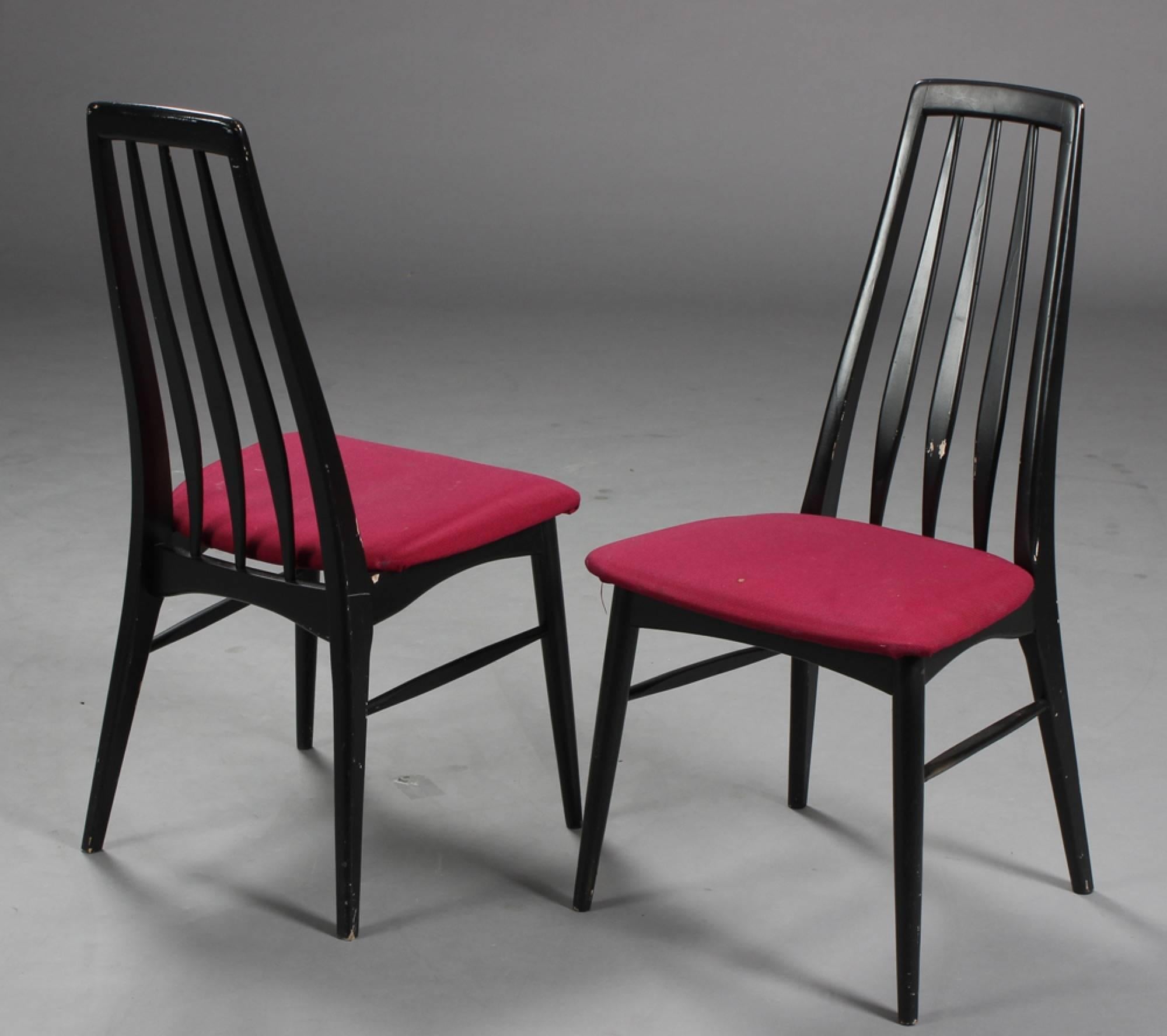 Danish Set of Six Eva Dining Room Chairs by Niels Koefoed for Hornslet For Sale