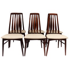 Set of Six "Eva" Dining Room Chairs Designed by Niels Koefoed, 1960s