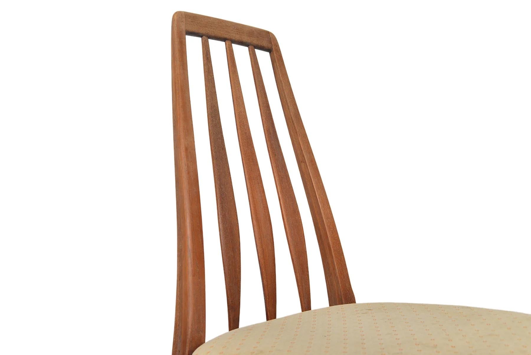 Set of Six Eva Highback Dining Chairs in Teak For Sale 6