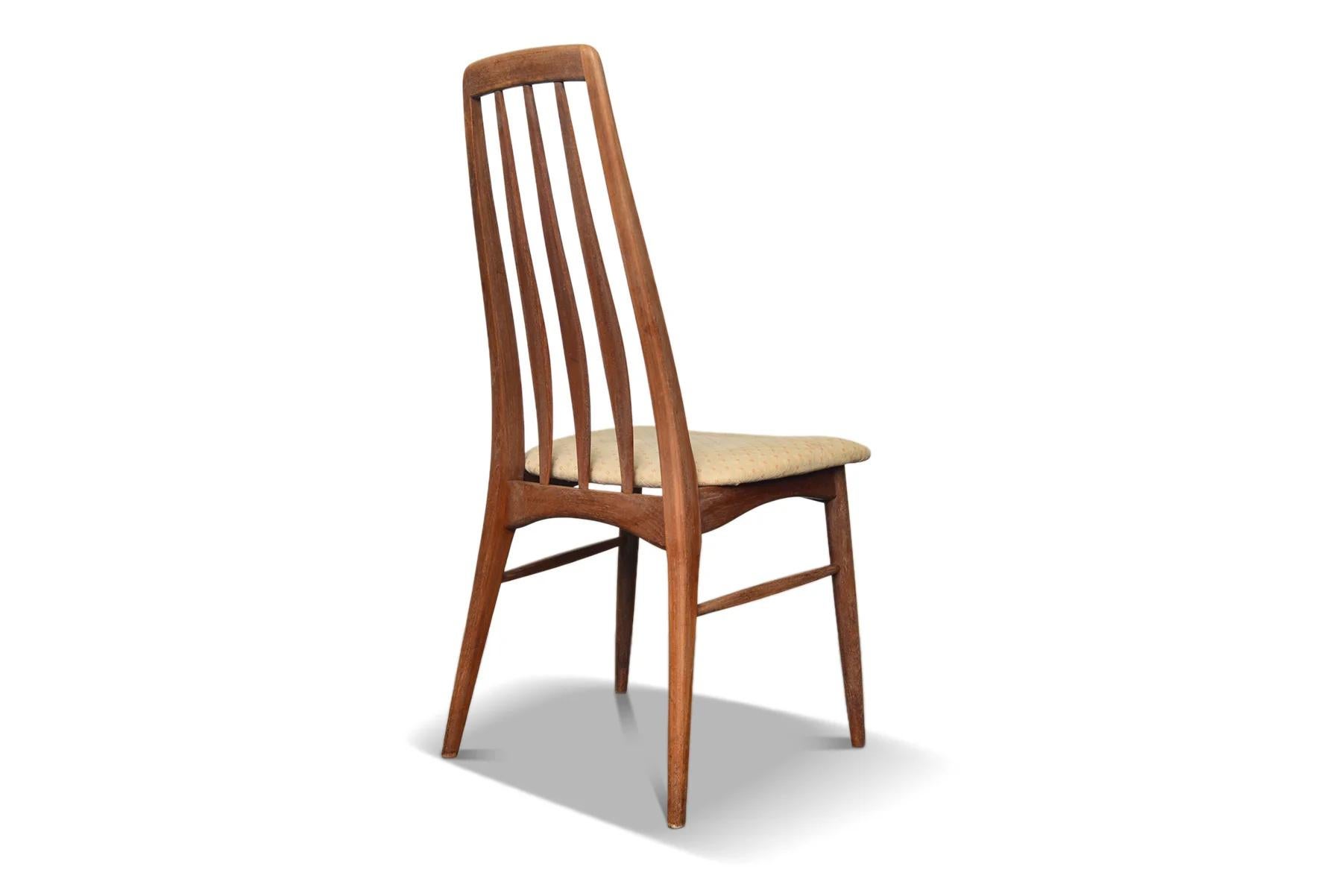 Set of Six Eva Highback Dining Chairs in Teak For Sale 7