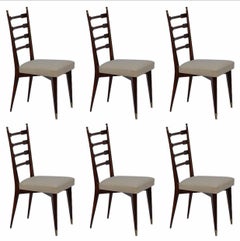 Set of Six Exceptional Mid-Century Italian Dining Chairs