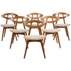 Set of Six Eye Dining Chairs by Ejvind Johansson, 1961