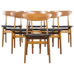 Vintage Set of Six Farstrup Møbelfabrik Teak Danish Modern Dining Chairs, 1960s