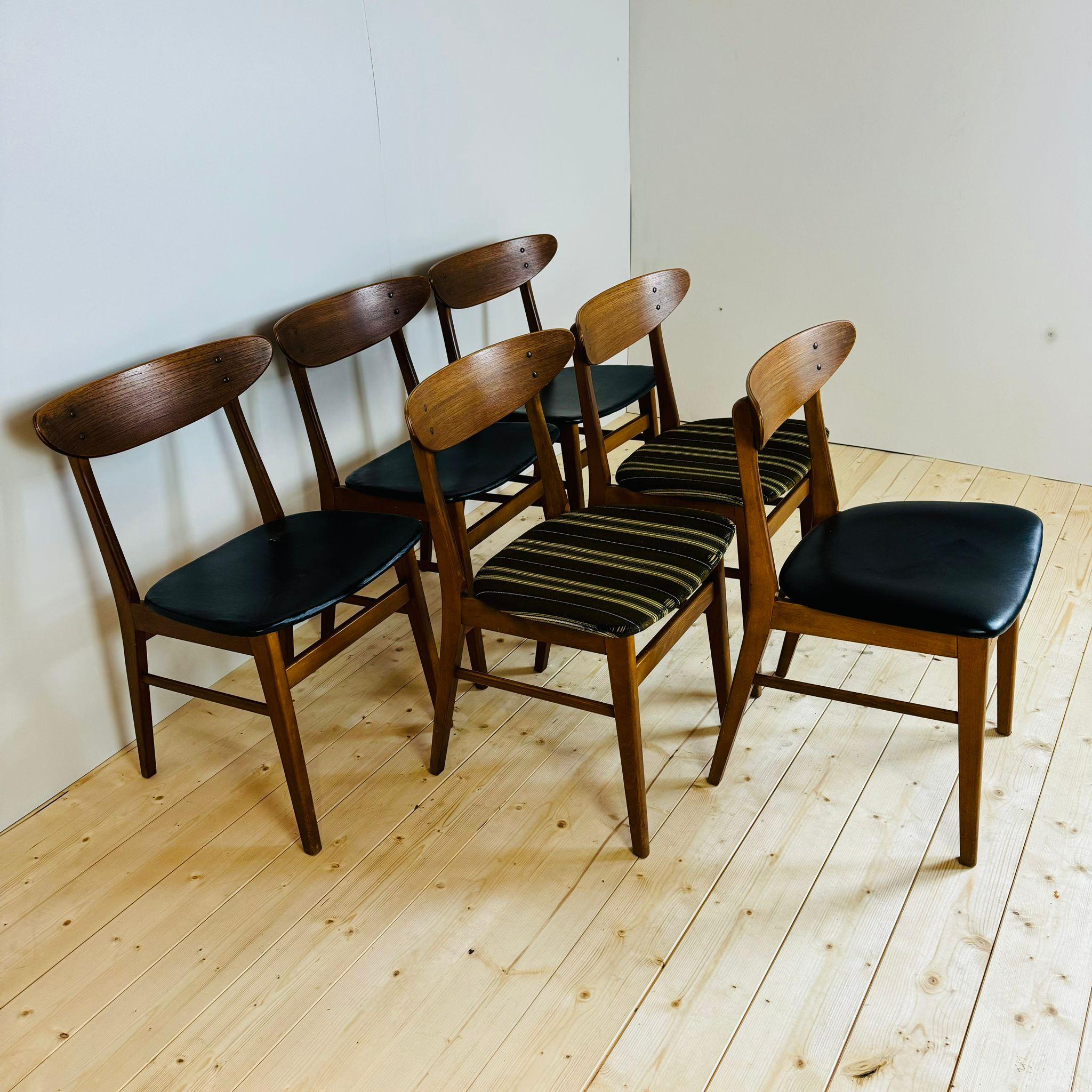 Mid-Century Modern Set of six Farstrup, model 210, Denmark 1960s