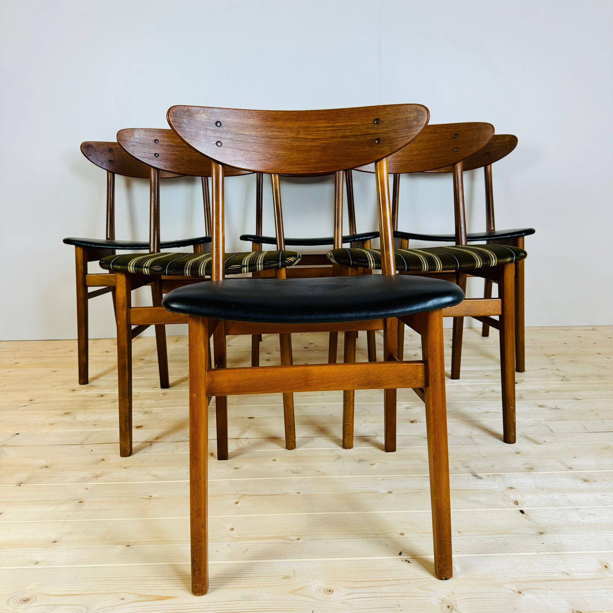 Set of six Farstrup, model 210, Denmark 1960s In Good Condition In Torino, IT