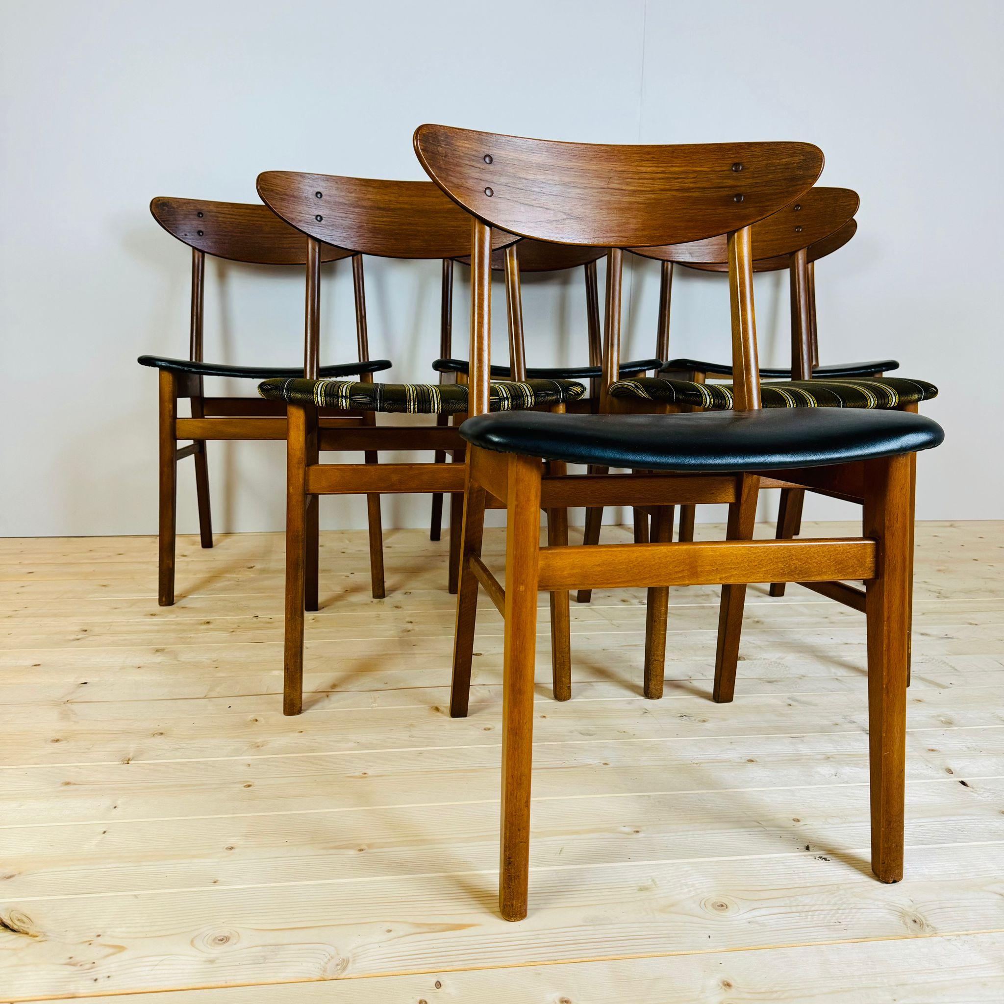 Set of six Farstrup, model 210, Denmark 1960s 1