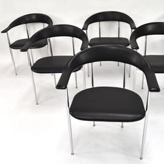 Set of Six FASEM P40 Dining Chairs by Vegni and Gualtierotti - Italy