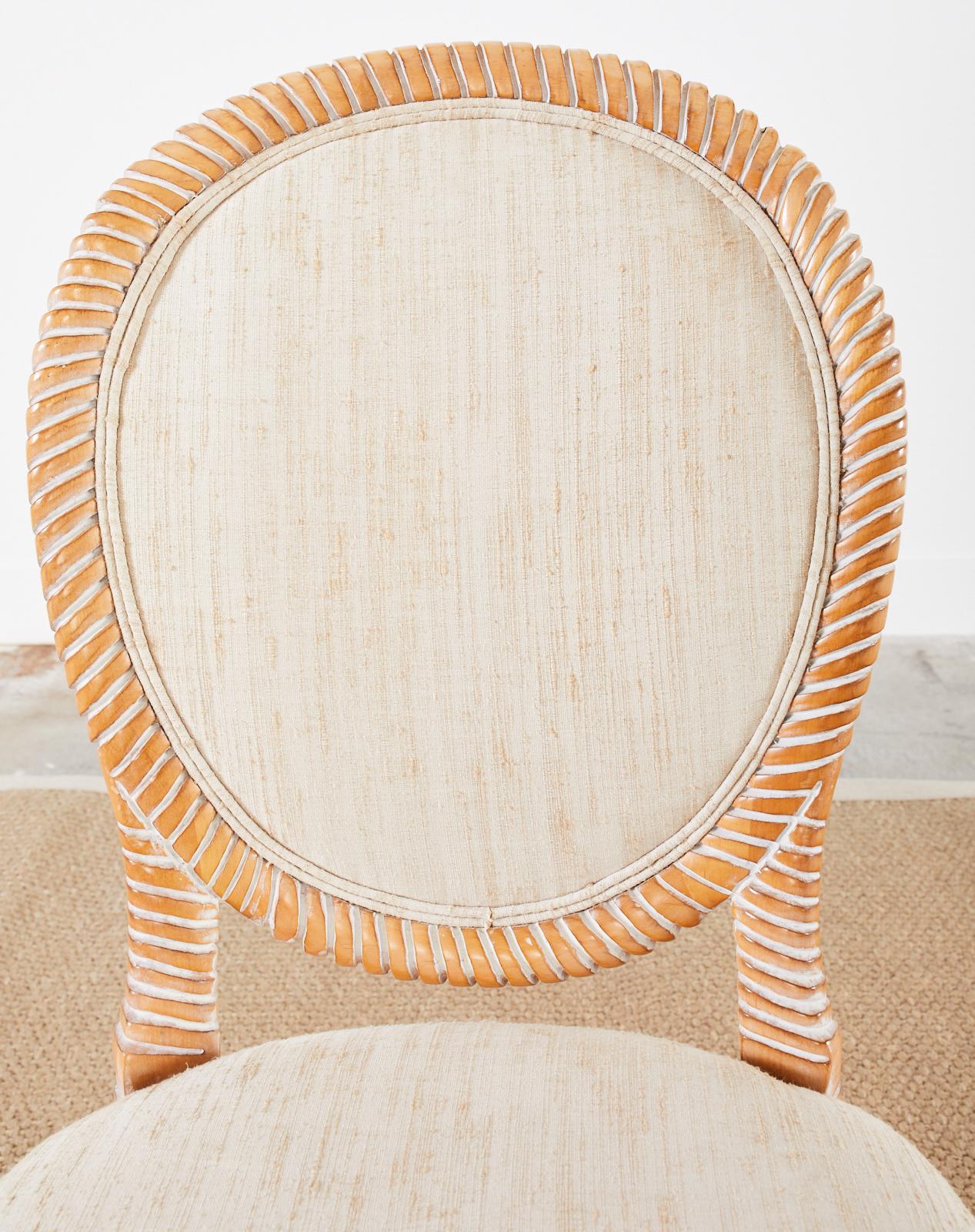 Set aus sechs Esszimmerstühlen aus gekälktem Seil von Casa Stradivari im Angebot 5