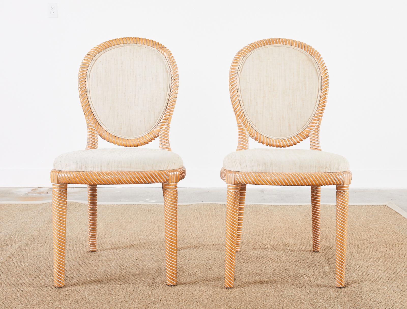 rope back dining chairs