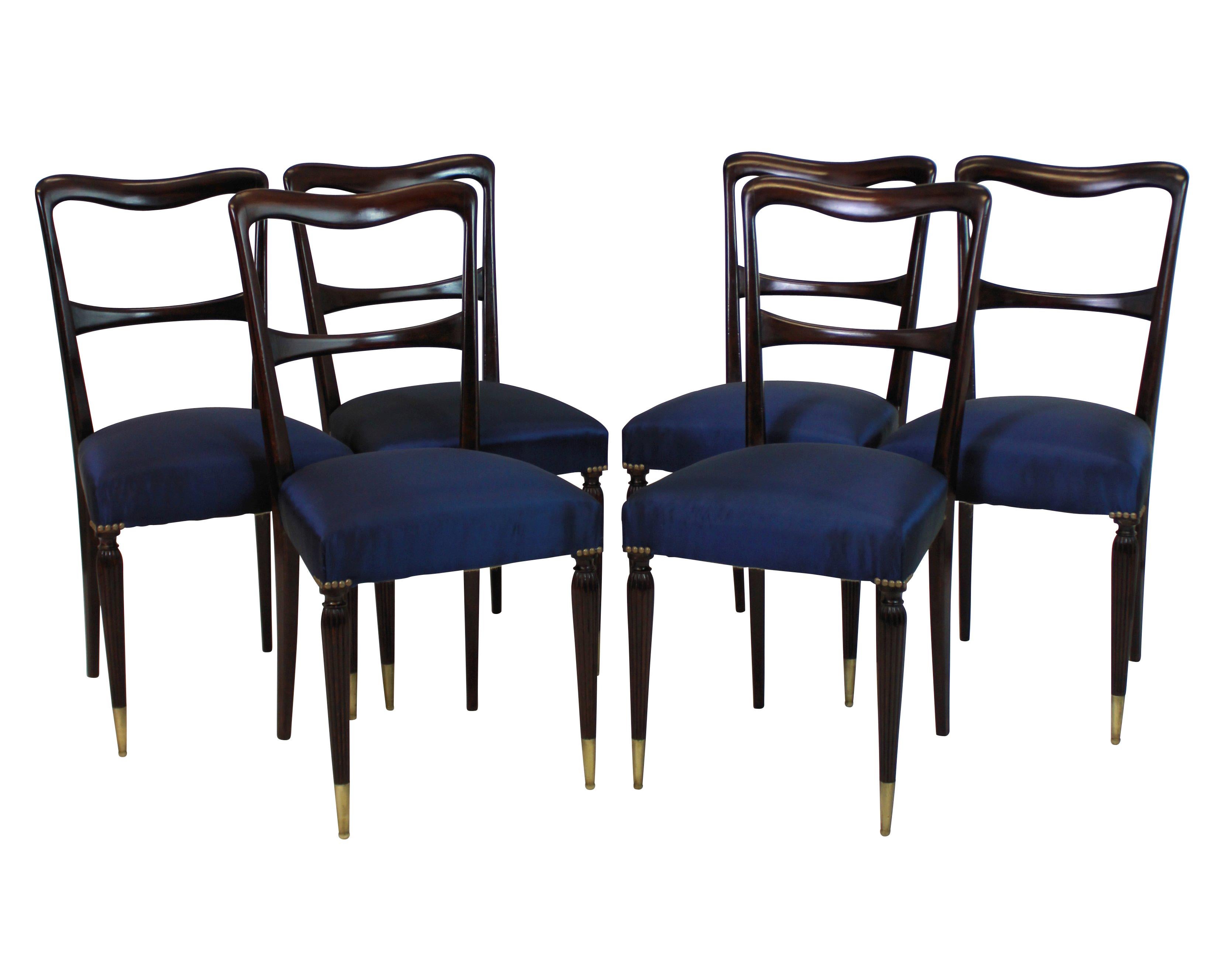 Set of Six Fine Italian Dining Chairs In Good Condition In Kent, Dover