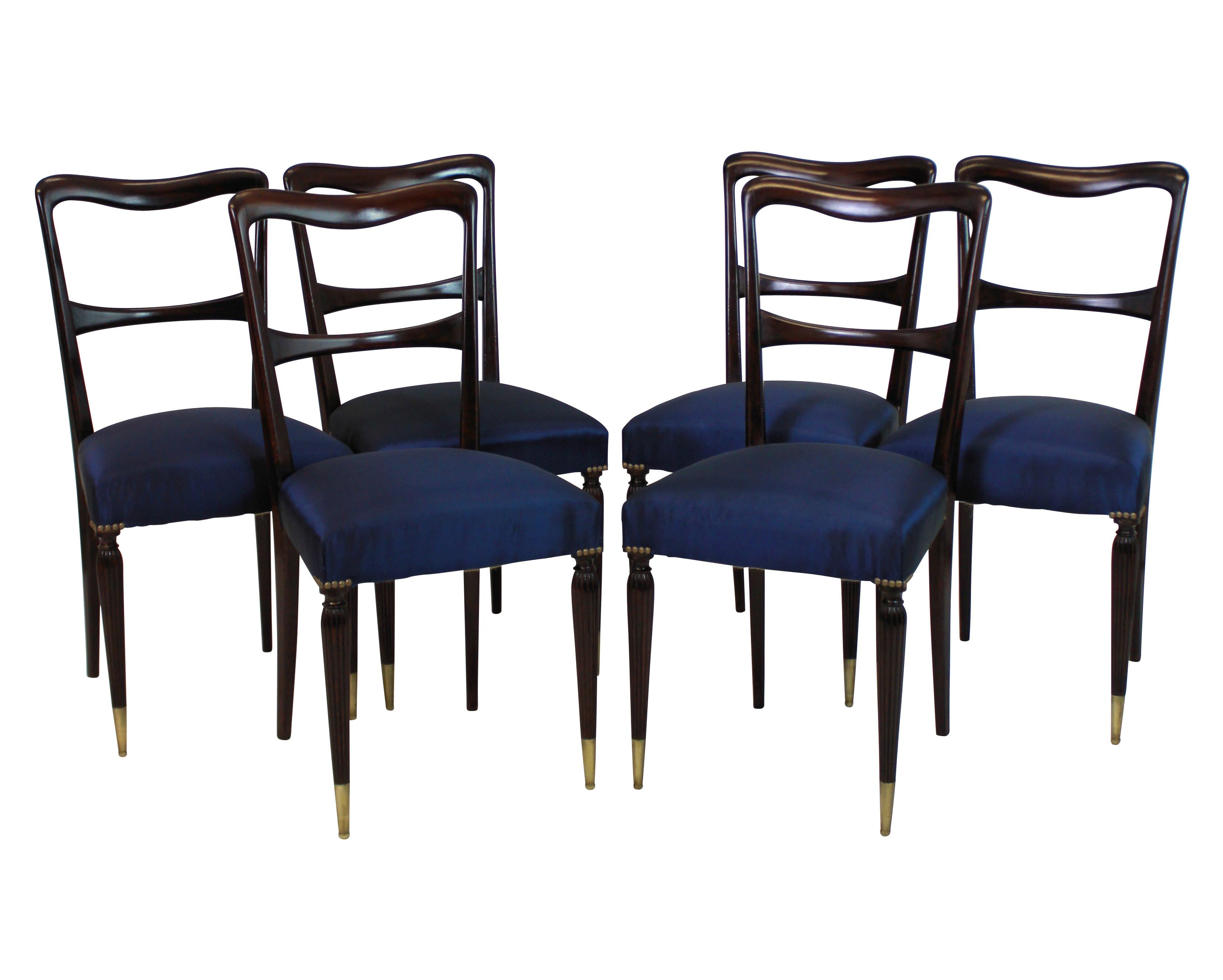 Set of Six Fine Italian Dining Chairs In Good Condition In London, GB