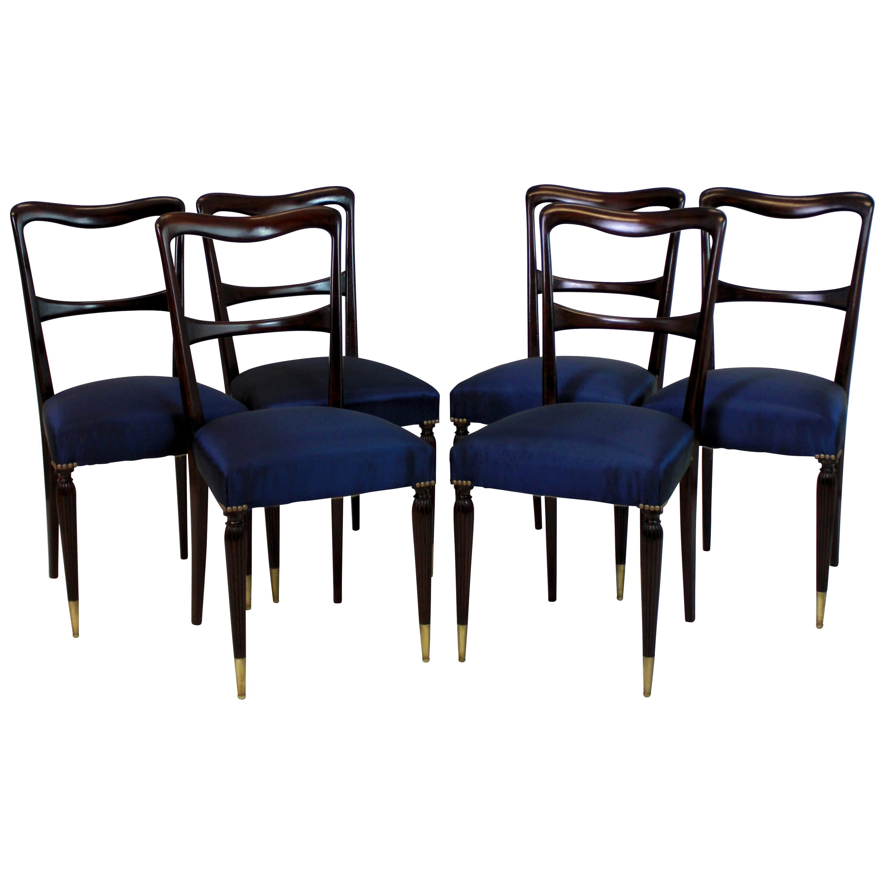 Set of Six Fine Italian Dining Chairs