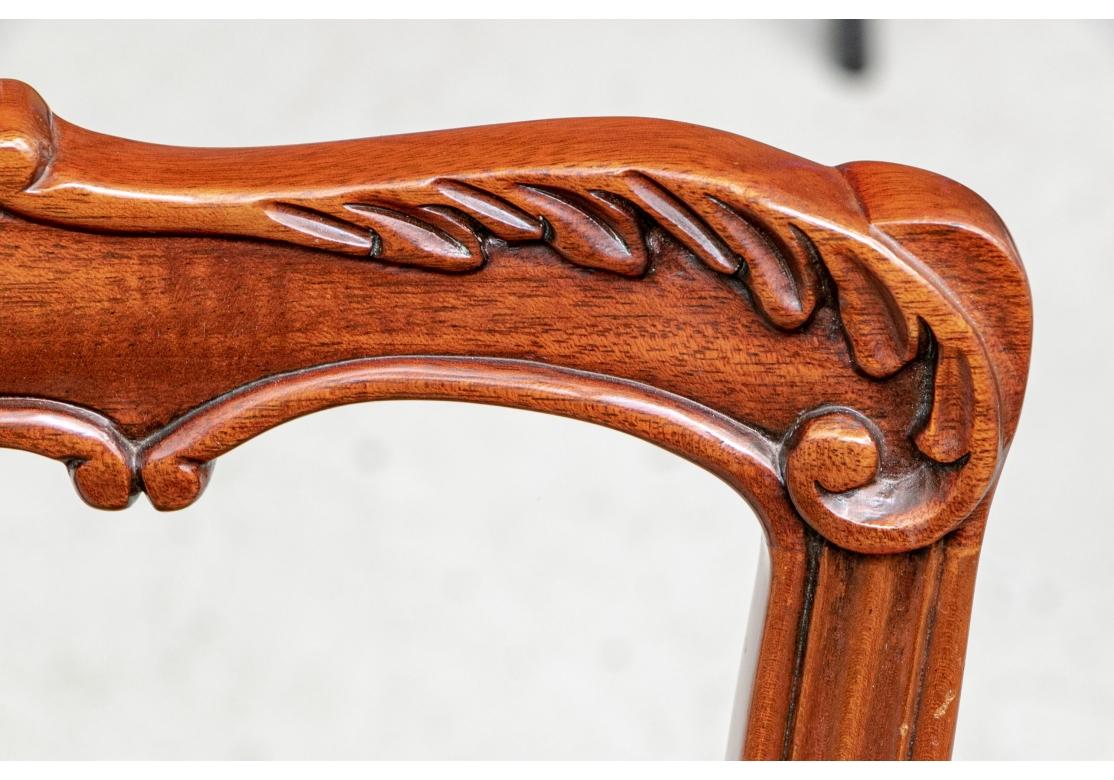 Set of Six Fine Quality Georgian Style Mahogany Dining Chairs For Sale 8