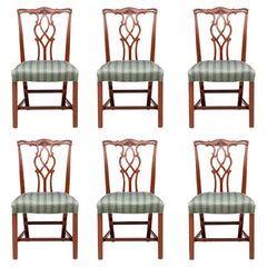 Set of Six Fine Quality Georgian Style Mahogany Dining Chairs