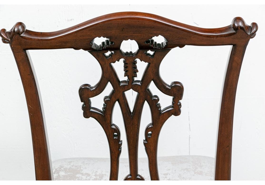 Set Of Six Fine Quality  Mahogany Chippendale Style Dining Chairs For Sale 10