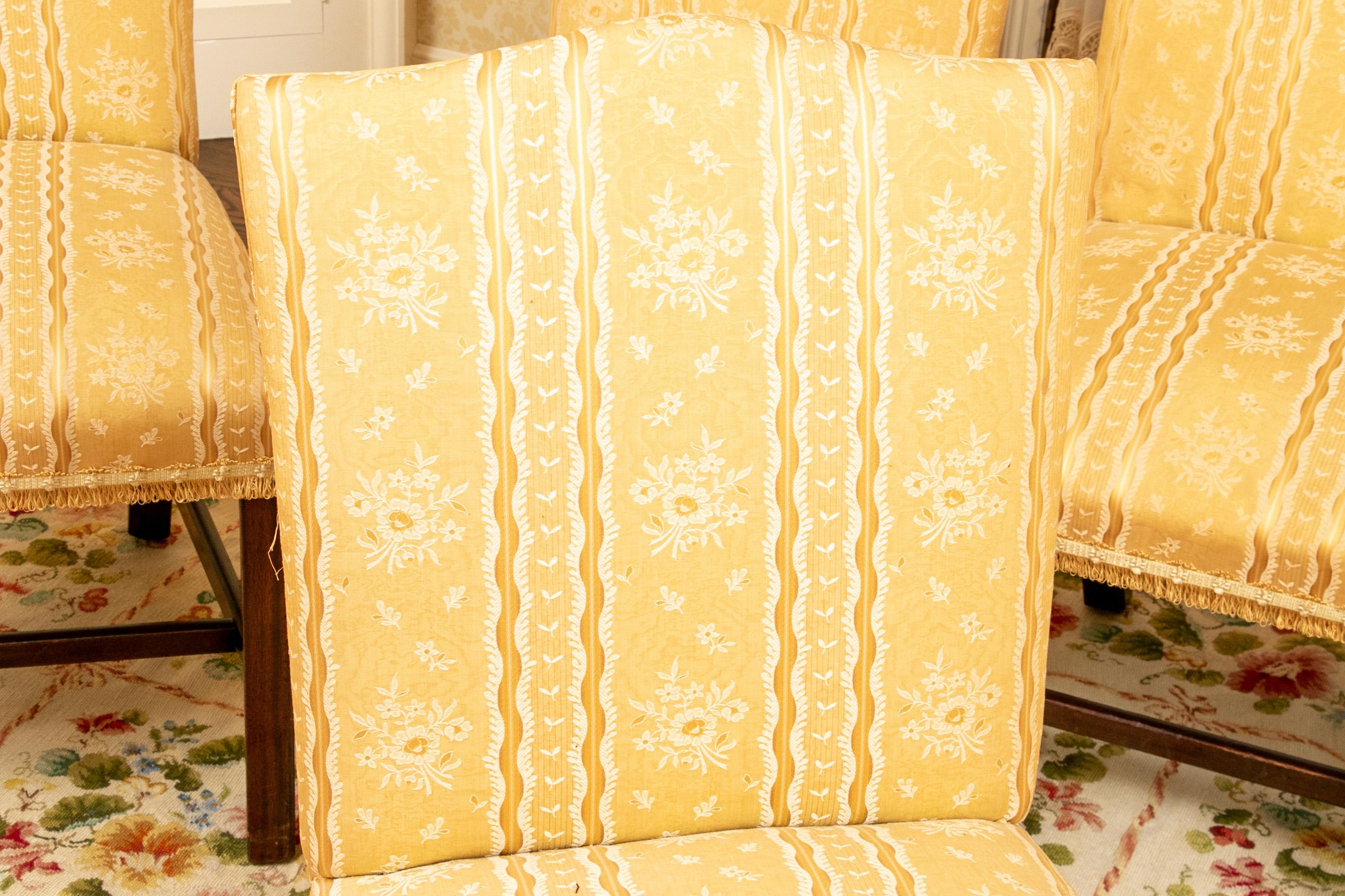 Set of Six Fine Upholstered Dining Chairs 3