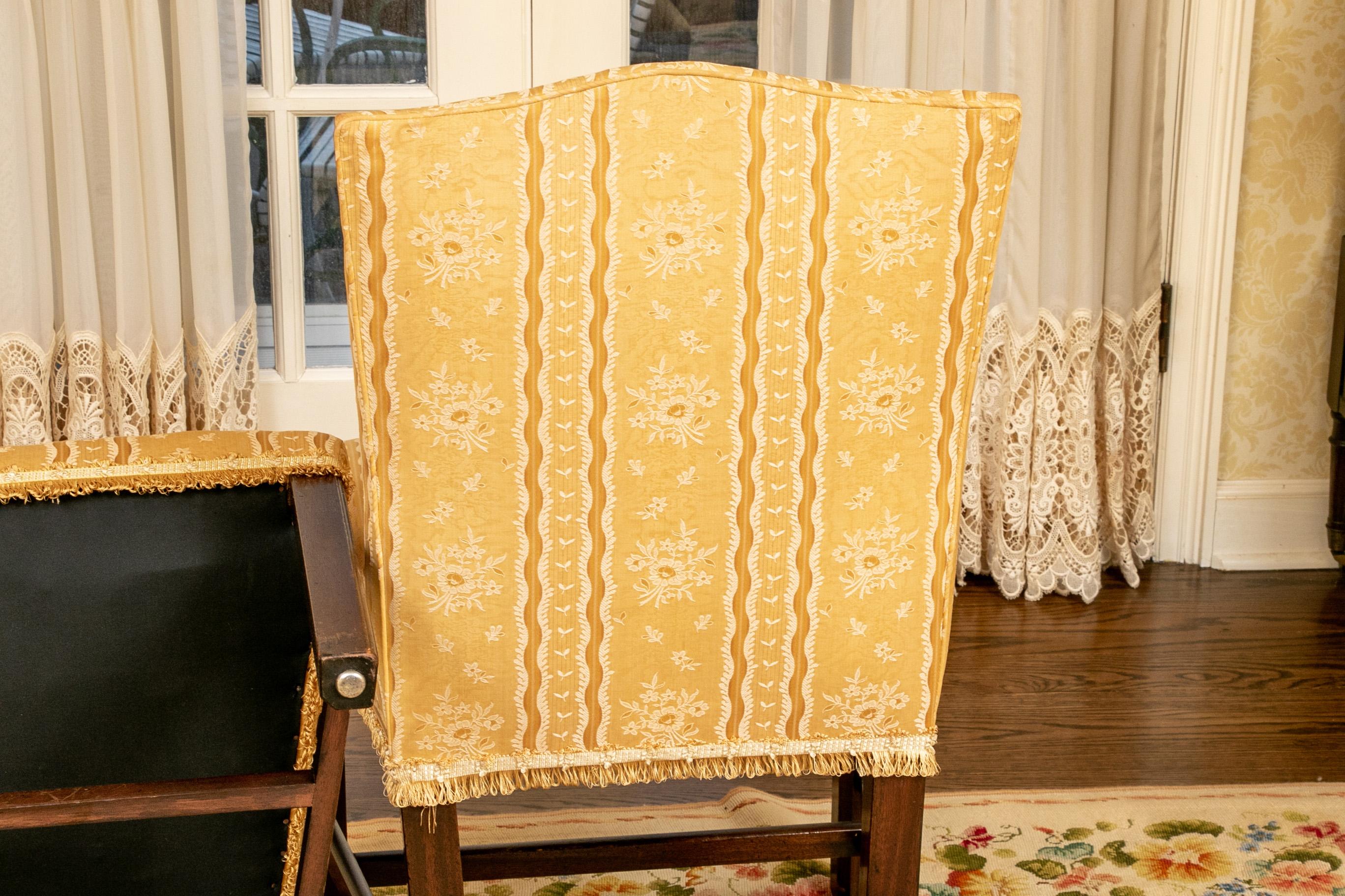 Set of Six Fine Upholstered Dining Chairs 6