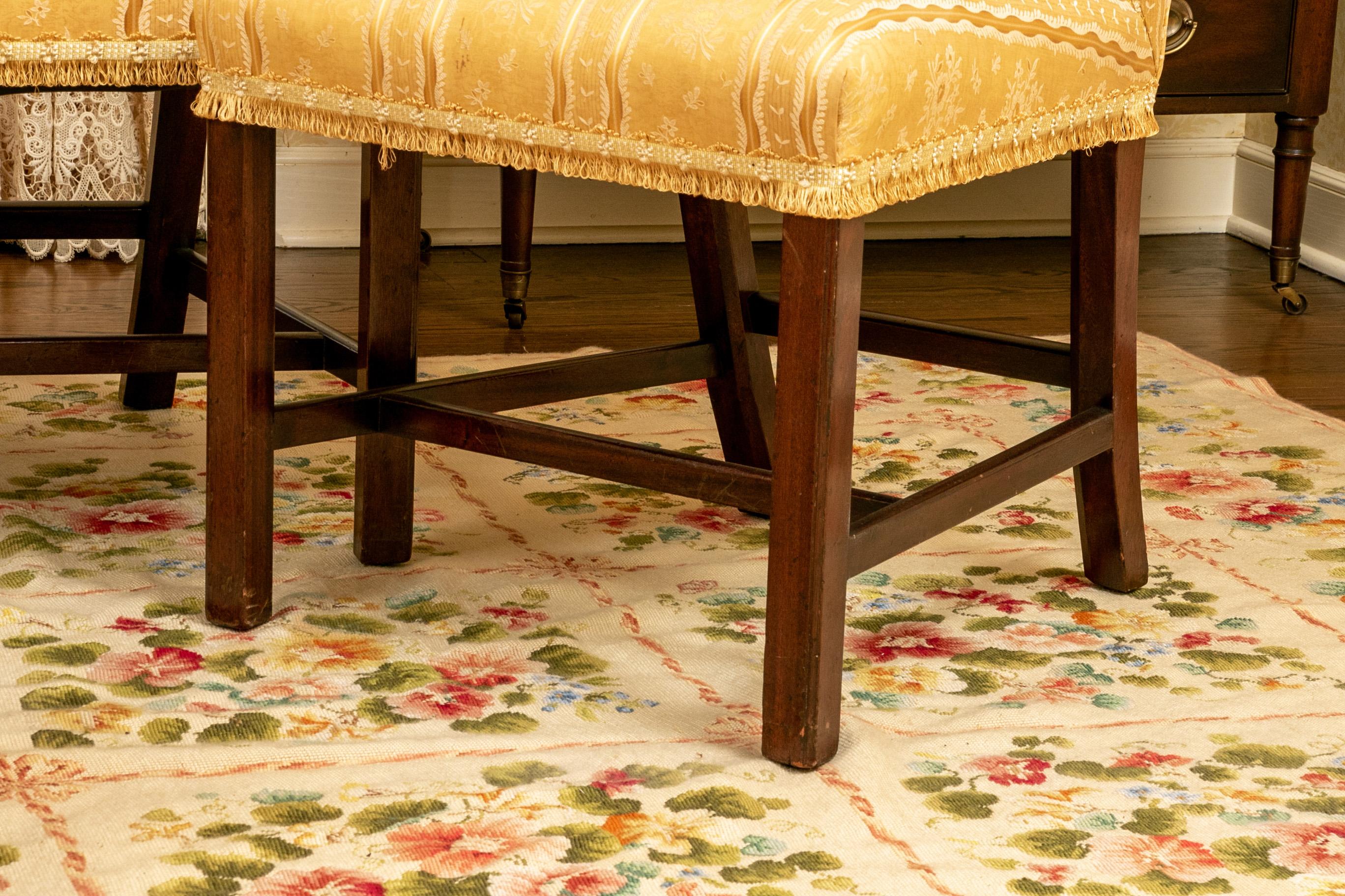 Mahogany Set of Six Fine Upholstered Dining Chairs