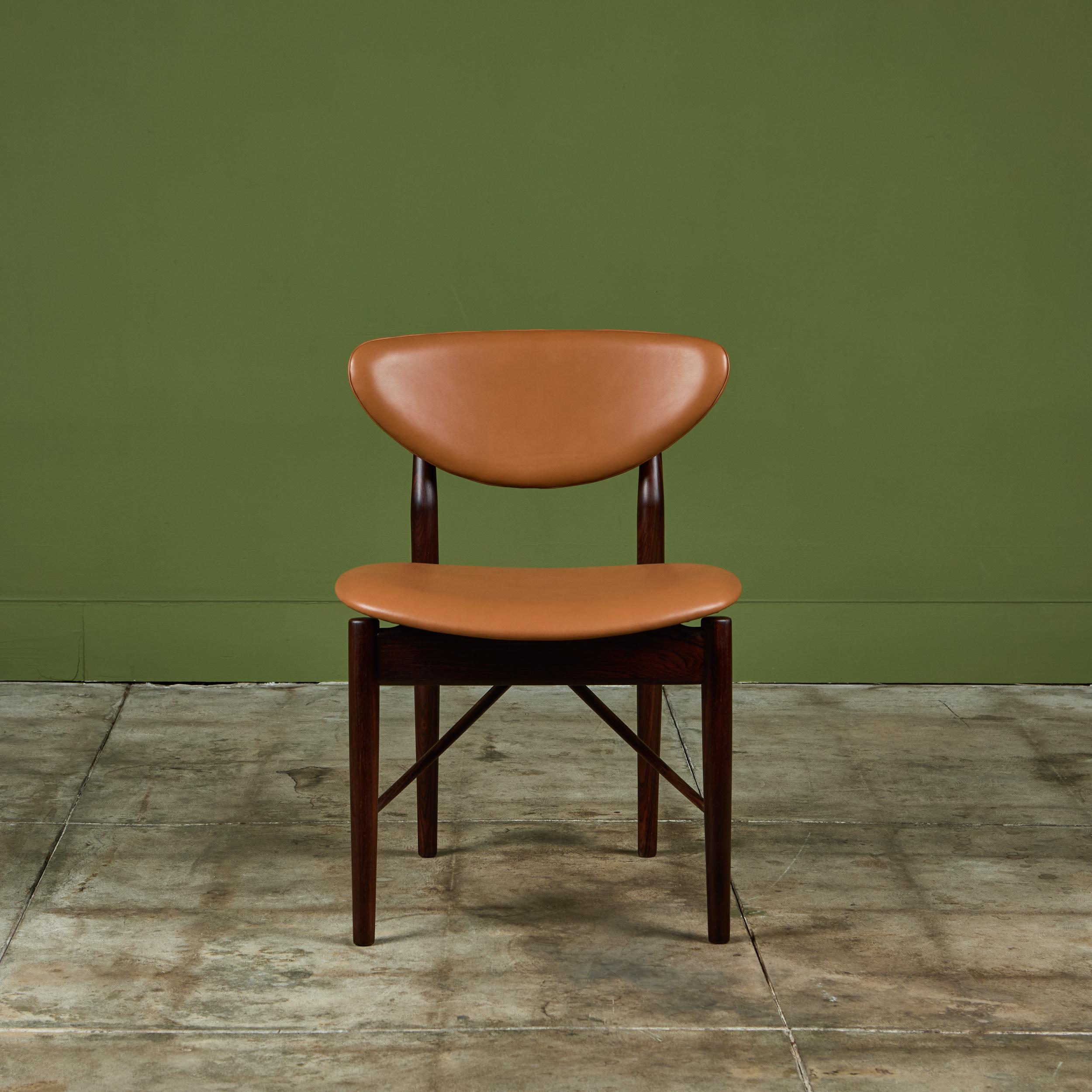 Set of Six Finn Juhl Dining Chairs for Niels Vodder For Sale 4