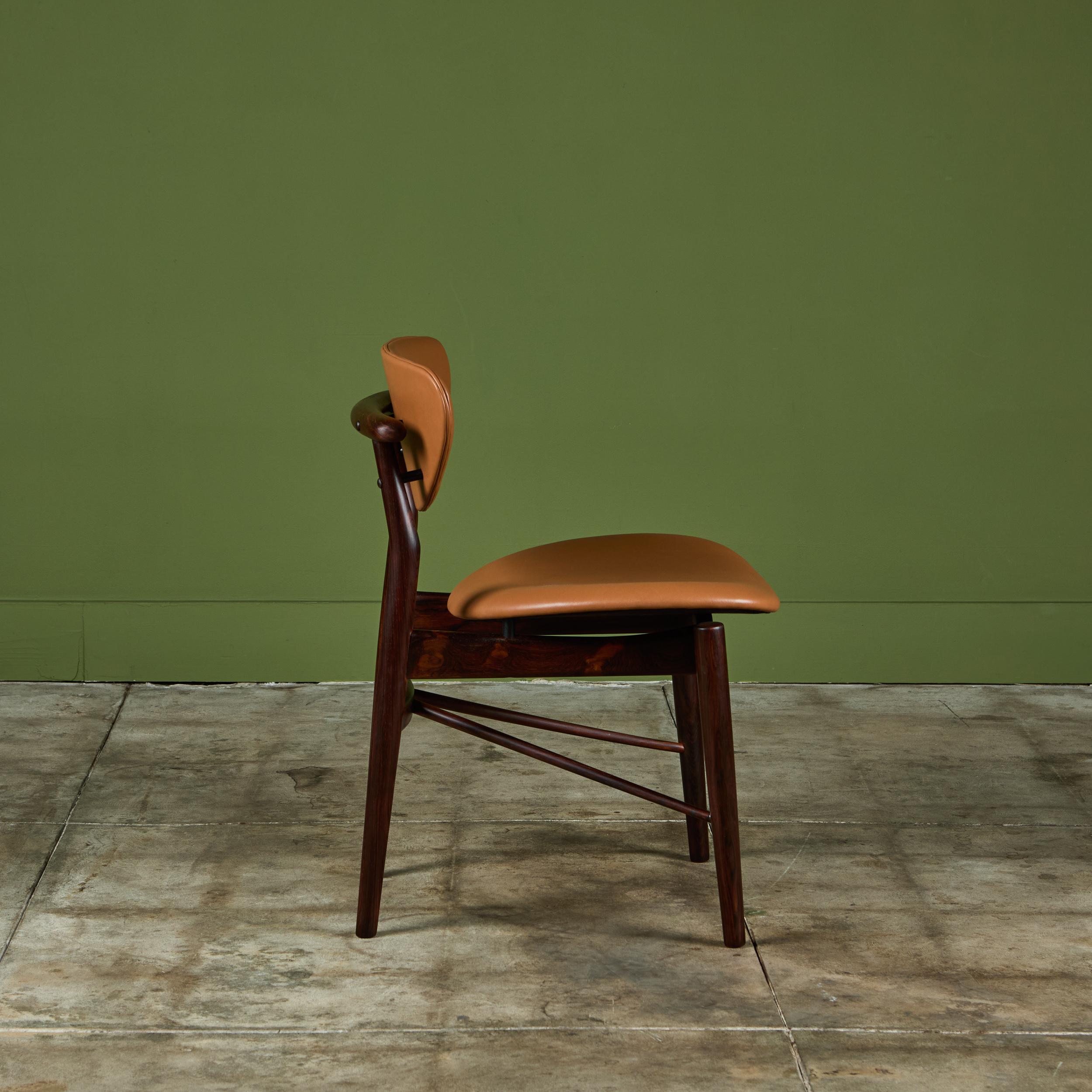 Set of Six Finn Juhl Dining Chairs for Niels Vodder For Sale 6
