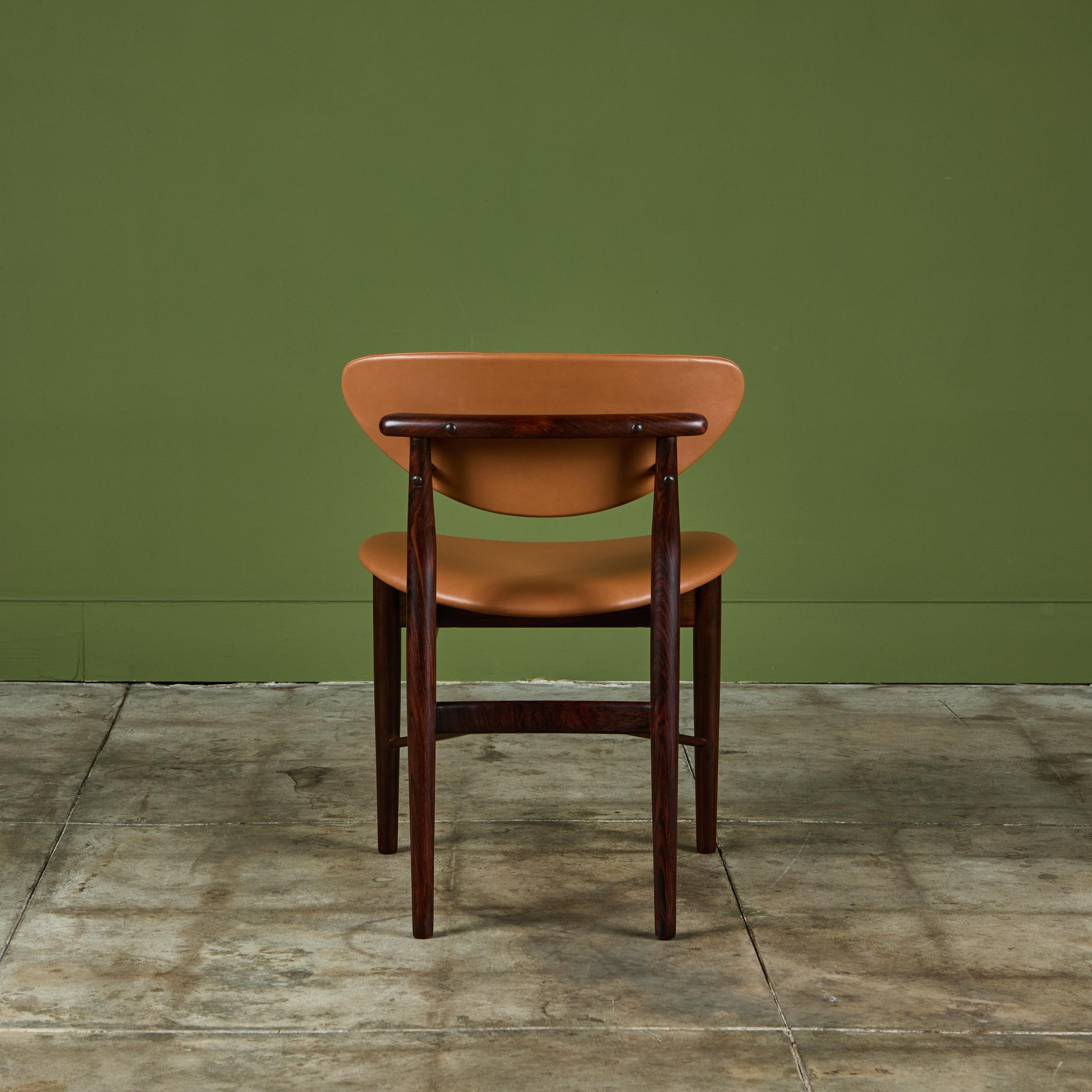 Set of Six Finn Juhl Dining Chairs for Niels Vodder For Sale 7