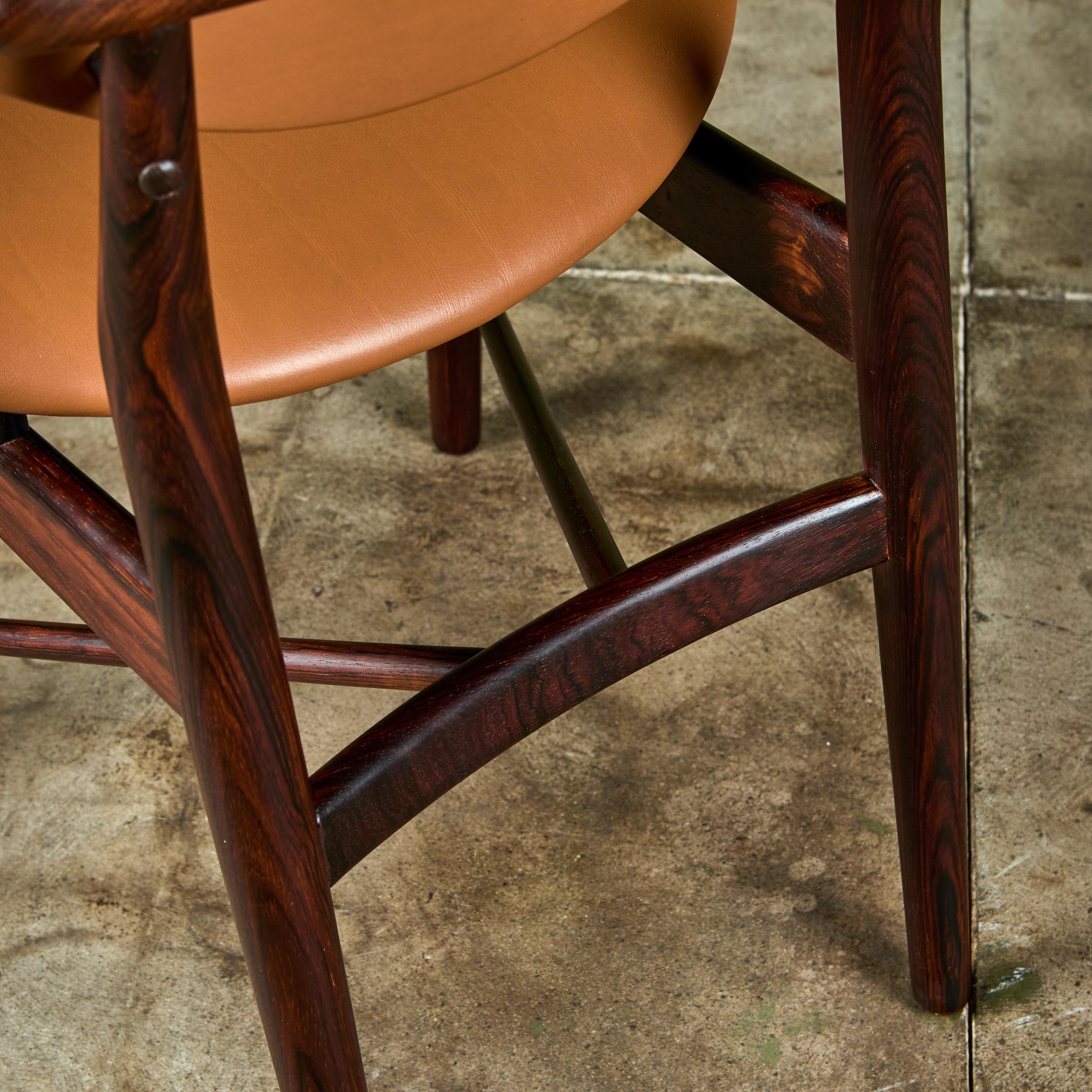 Set of Six Finn Juhl Dining Chairs for Niels Vodder For Sale 10