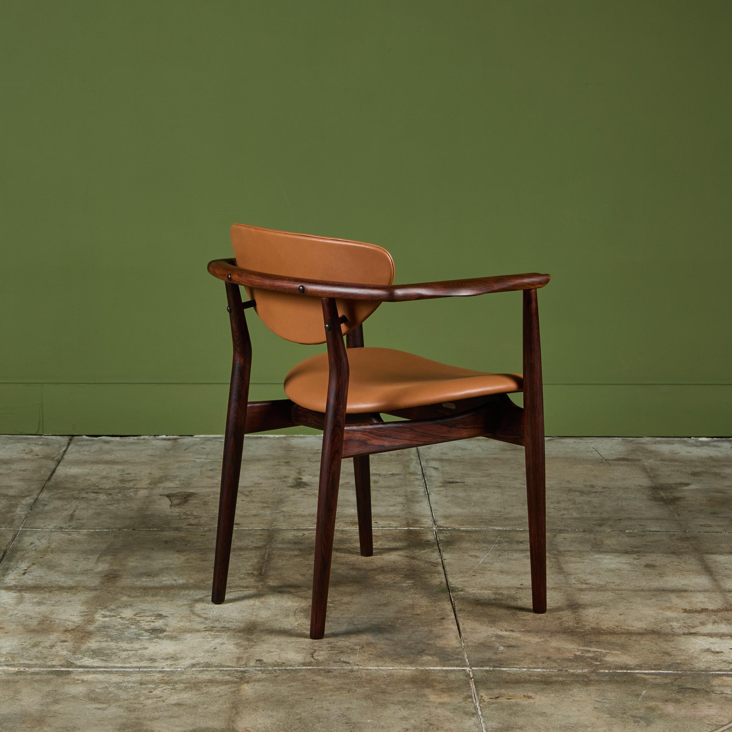 Mid-20th Century Set of Six Finn Juhl Dining Chairs for Niels Vodder For Sale