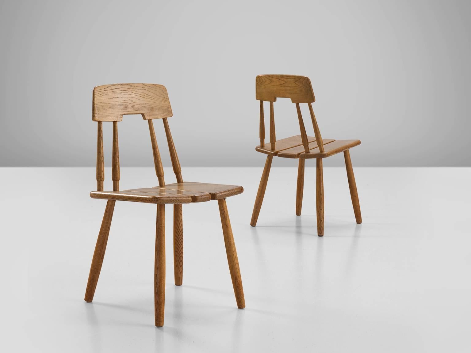Mid-20th Century Set of Six Finnish Oak Dining Chairs