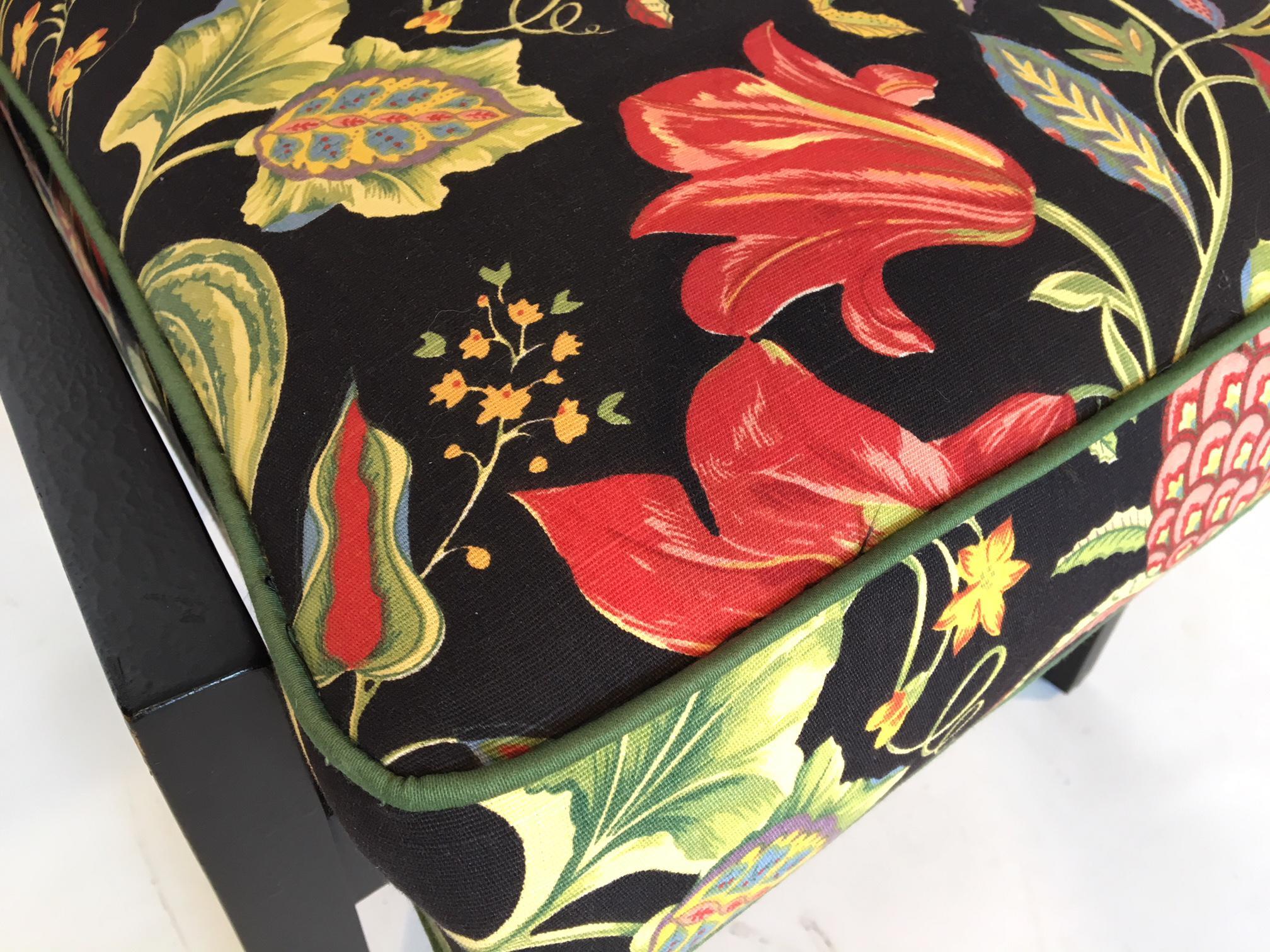 Set of Six Floral Dining Chairs by Directional For Sale 2