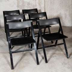 Set of Six Folding Chairs by Justus Kolberg for Tecno, Italy, circa 1990