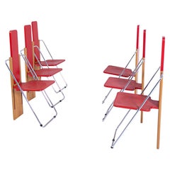 Set of Six Folding Chairs by Mario Sabot, 1970s