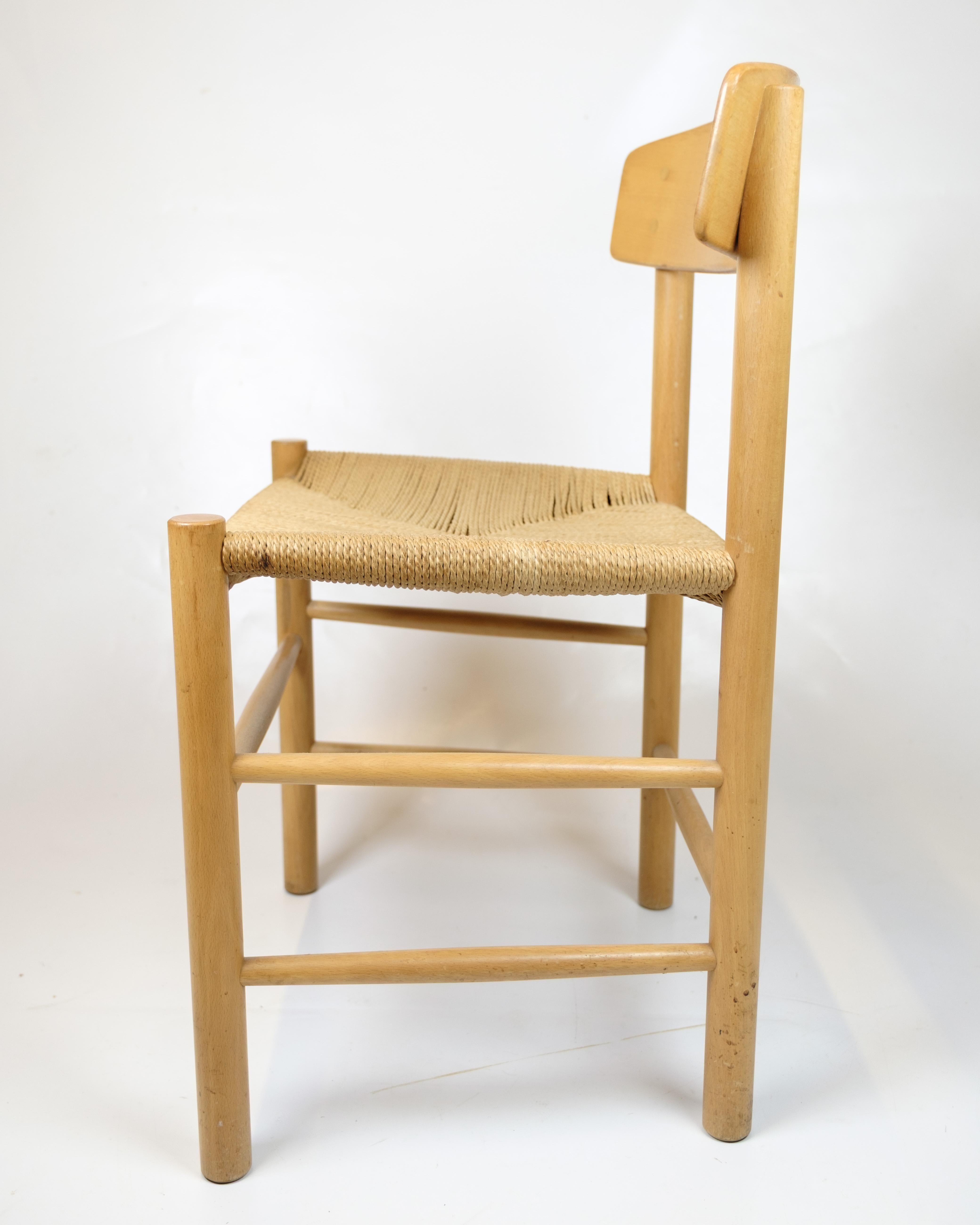 Satz von sechs Folk Stühlen Model No. J39 von Børge Mogensen für FDB Furniture aus den 1960er Jahren (Korbweide) im Angebot