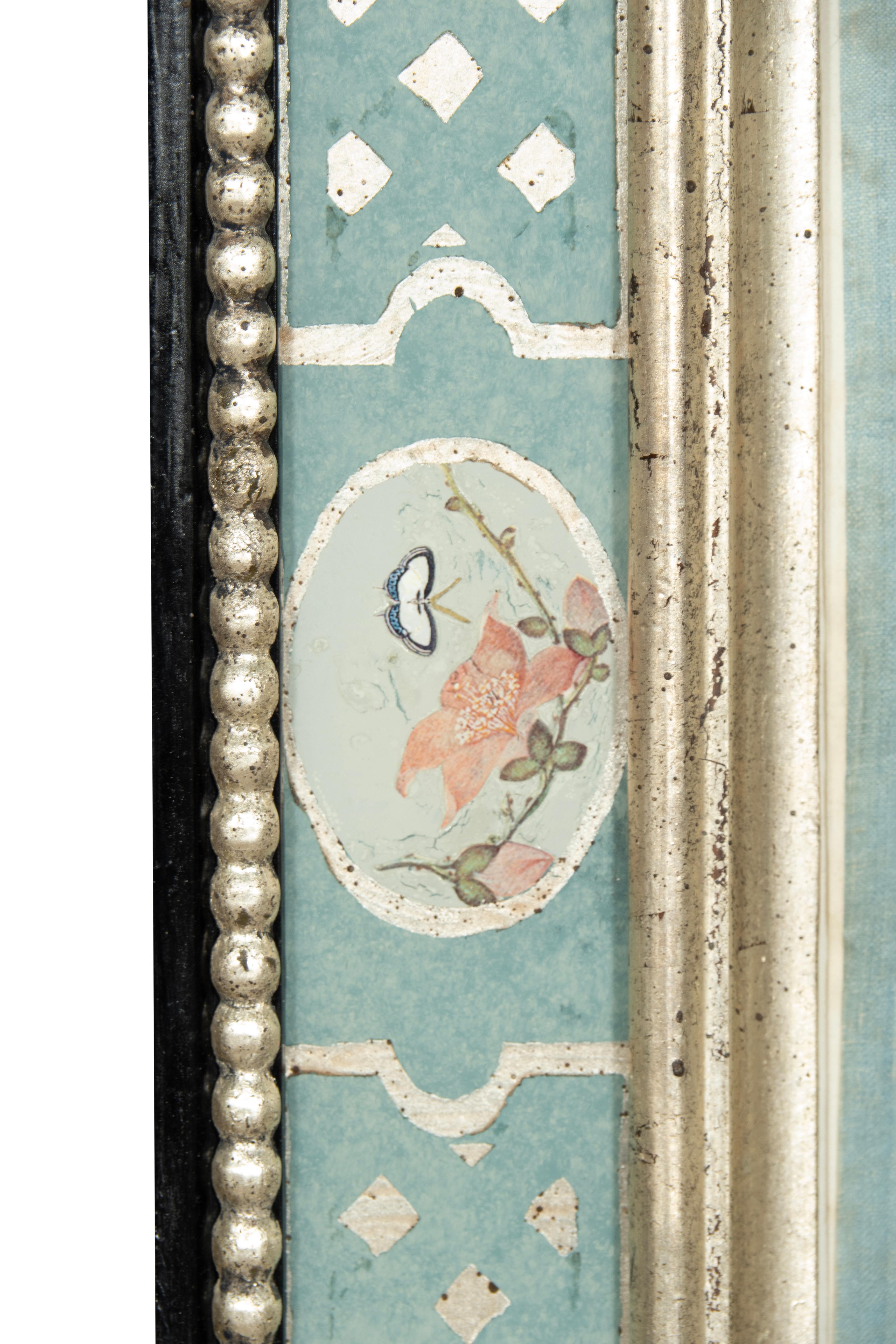 Set von sechs gerahmten chinesischen Export-Aquarellen mit Blumenmuster aus Kissenpapier im Angebot 9