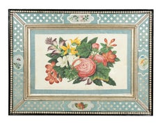 Juego De Seis Acuarelas De Papel De Pith Florales De Exportación Chinas Enmarcadas