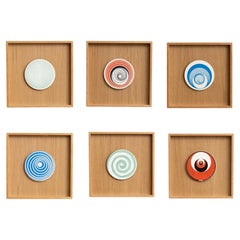 Vintage Set of Six Framed Marcel Duchamp Rotoreliefs by Konig Series 133, 1987