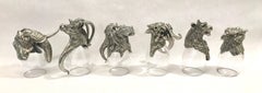 Set of Six Frankli Wild for Royal Selangor Cast Animal Form Shot Glasses