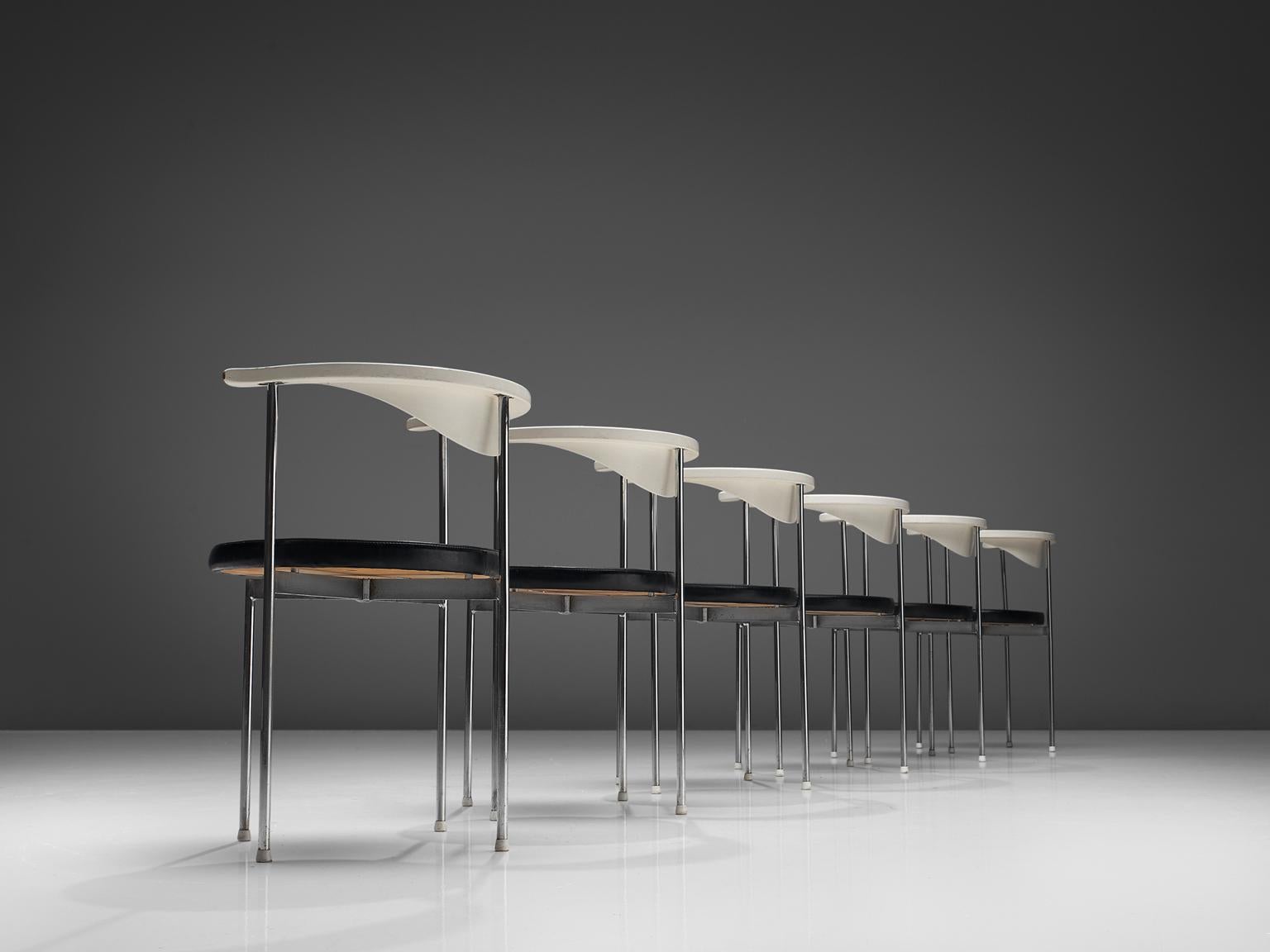 Danish Set of Six Frederik Sieck for Fritz Hansen Chairs