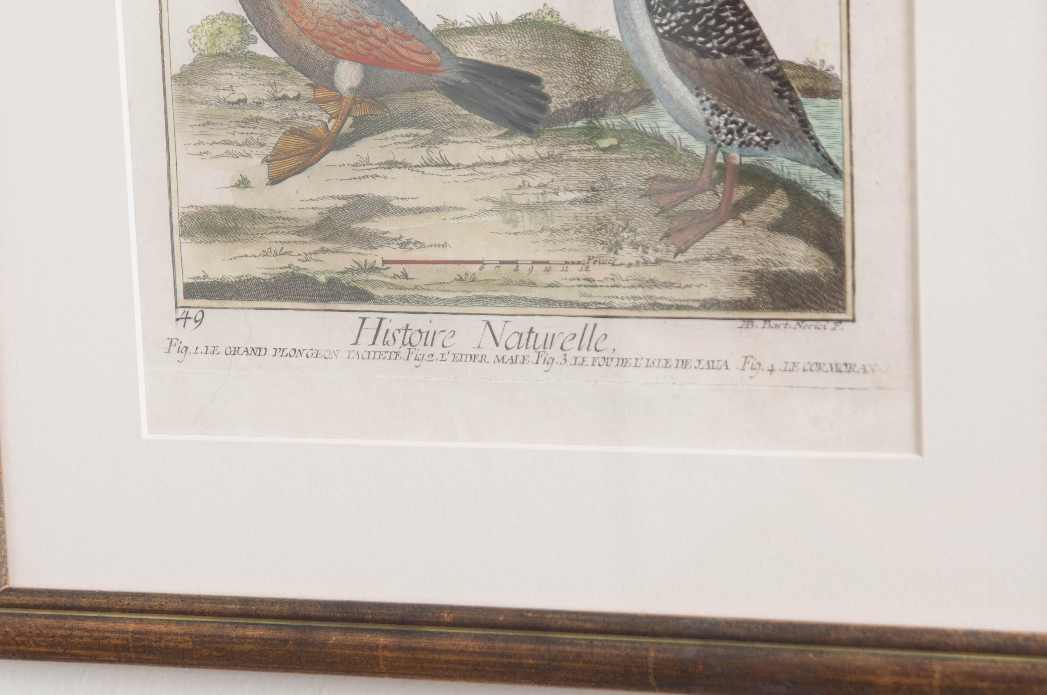 Set of Six French 18th Century Hand Colored Lithographs 1
