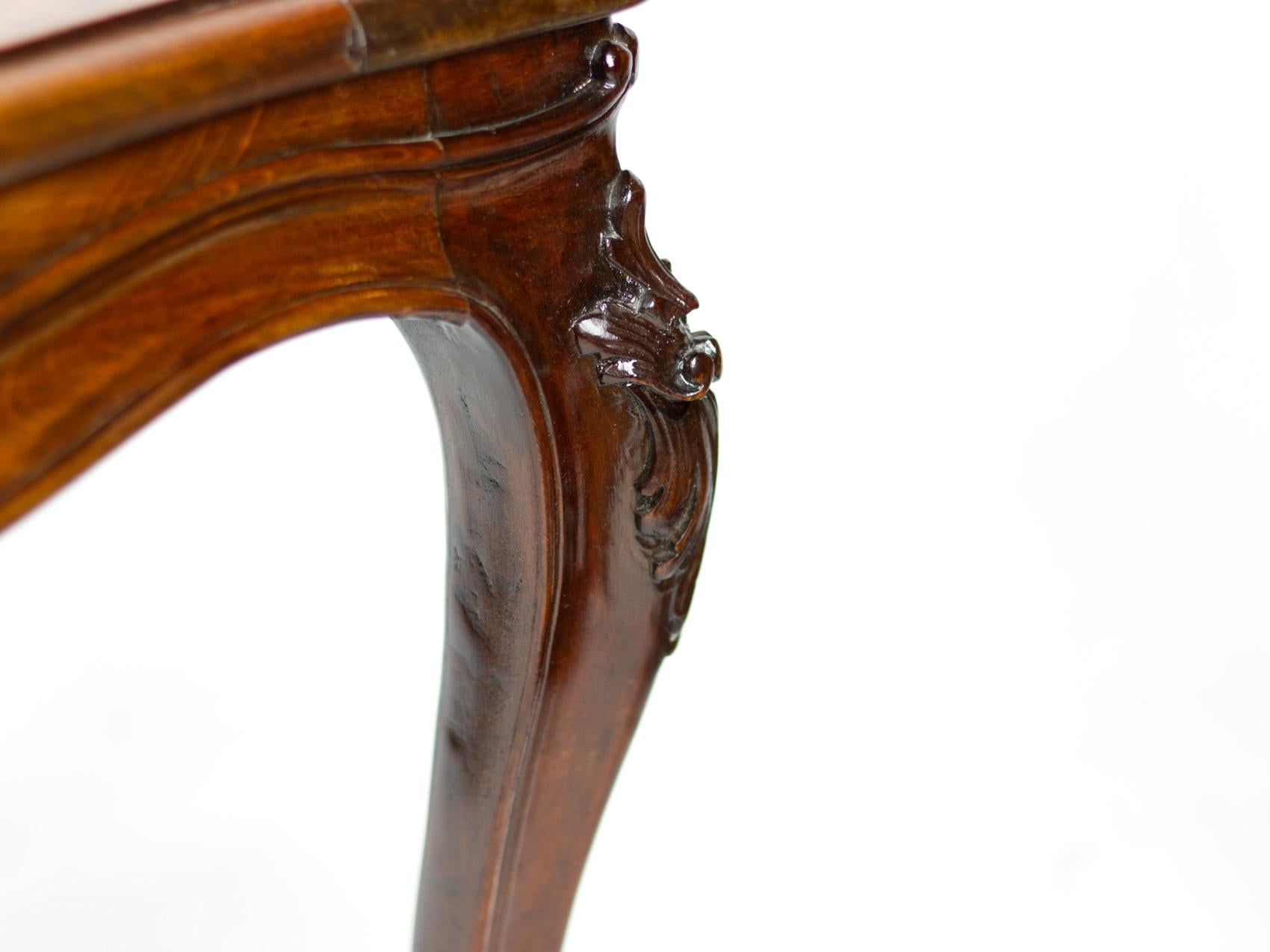 Set of Six French 19th Century Louis XV Style Caned Dining Chairs in Walnut For Sale 11