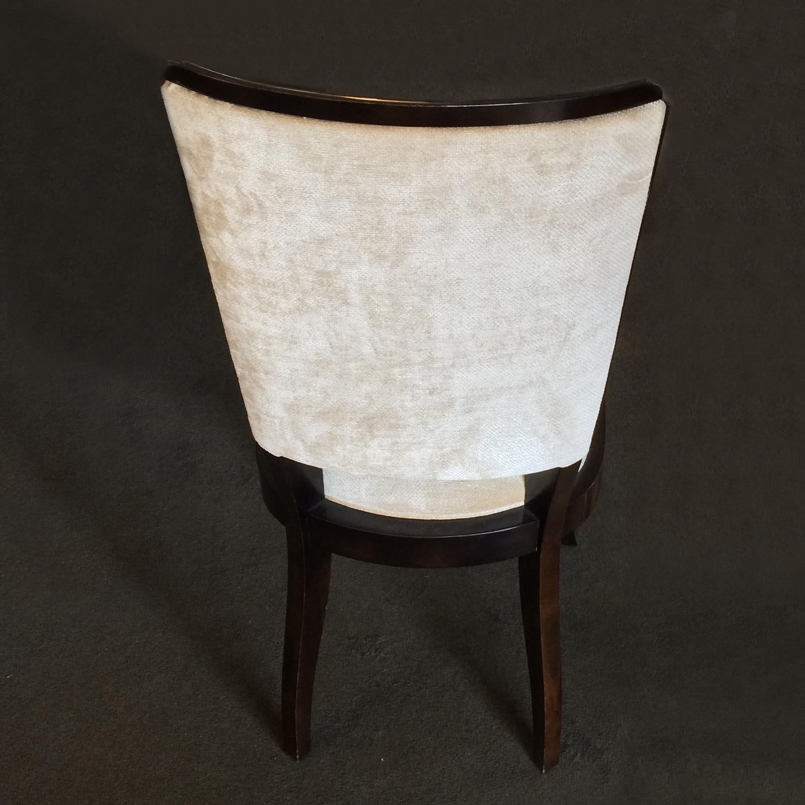 Mid-20th Century Set of Six French Art Deco Dining Chairs