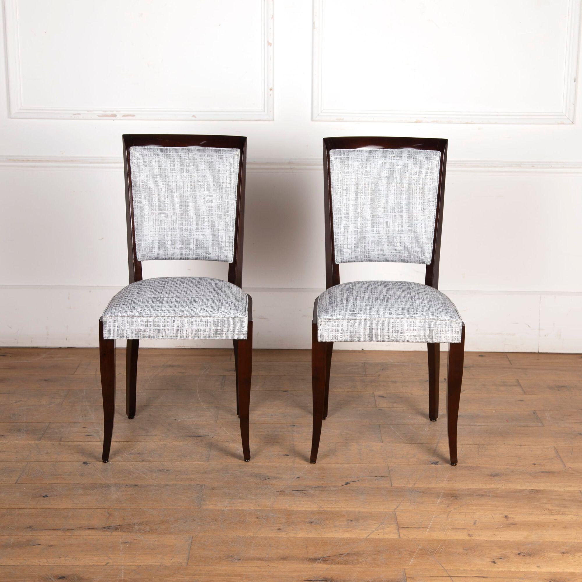 20th Century Set of Six French Art Deco Dining Chairs