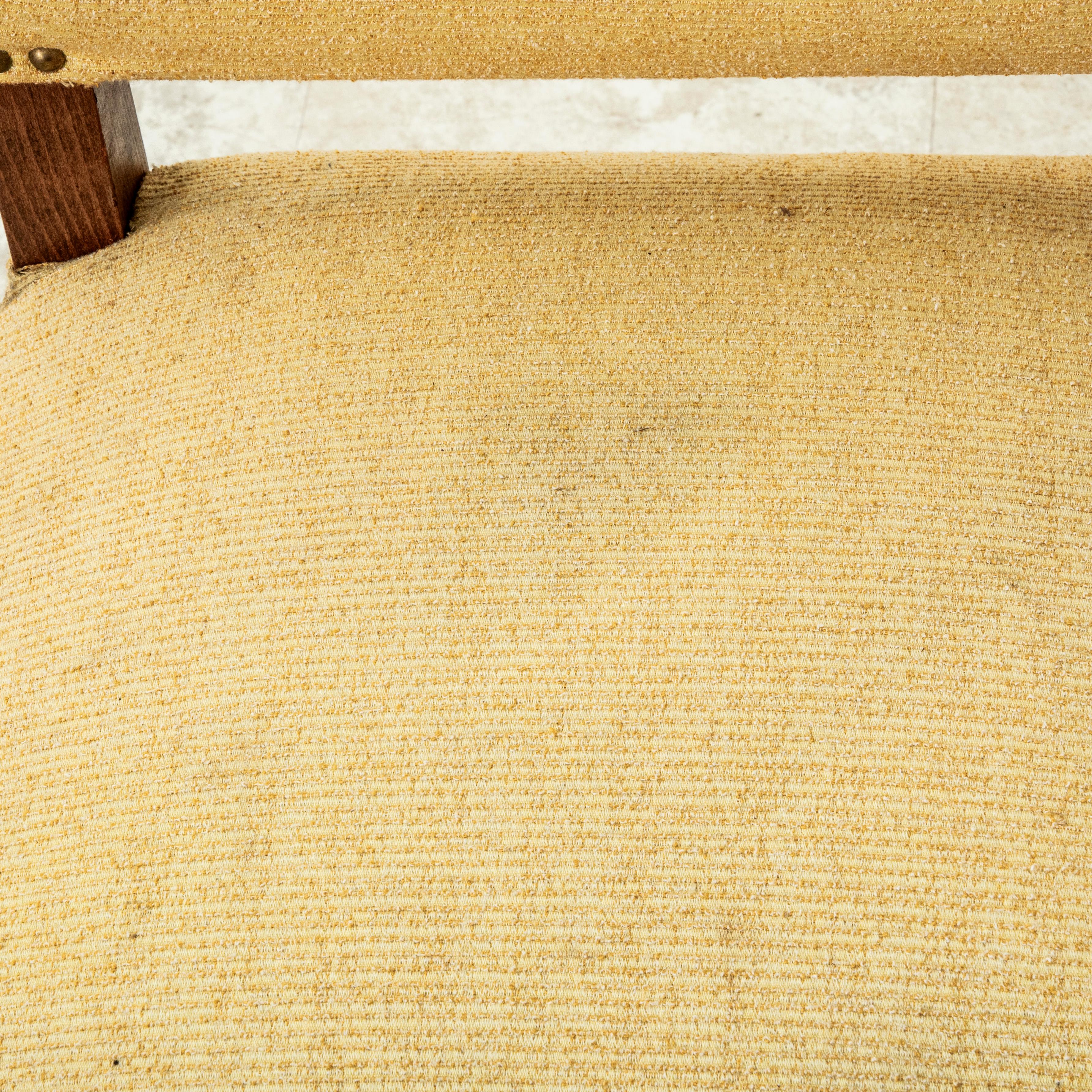 Satz von sechs Ess- oder Beistellstühlen aus französischer Esche mit kannelierten Hammelbeinen im Angebot 8