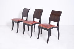 Set of Six French Chairs Art Deco, 1920s-1930s